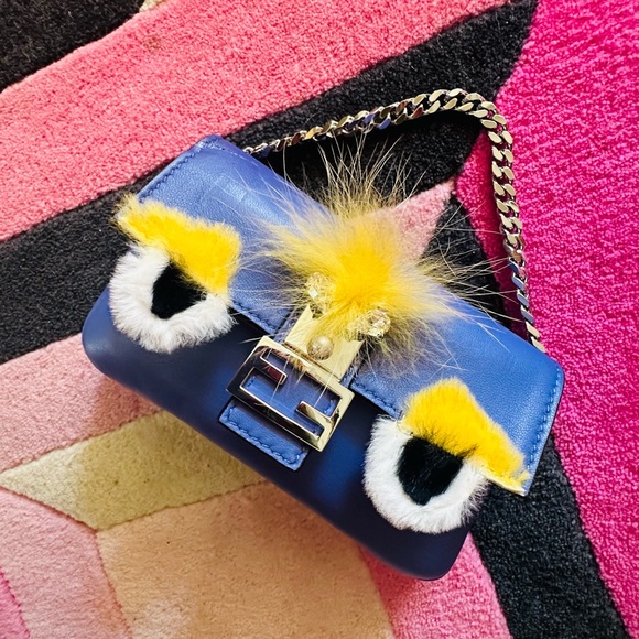 Fendi Handbags - FENDI MONSTER MINI BAGUETTE
